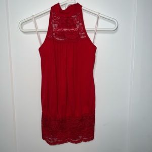 Wet Seal Halter Top Valentines Red Vintage